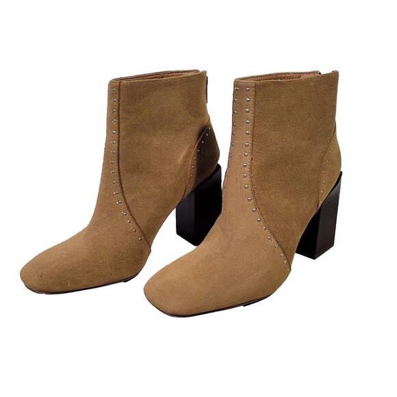 Mi.iM Brown Ankle Booties with Stud Detail - Picture 2 of 11